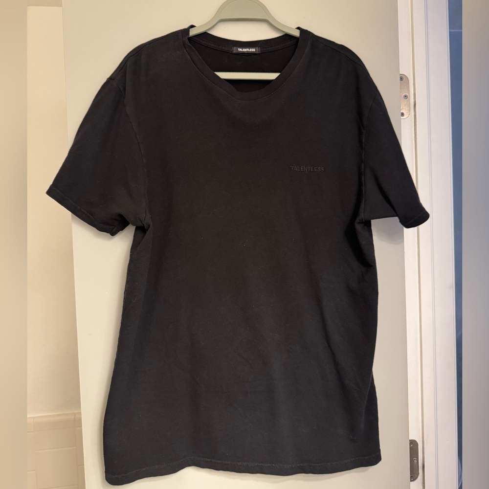✅ Mens TALENTLESS Classic Black Short Sleeve Tee
